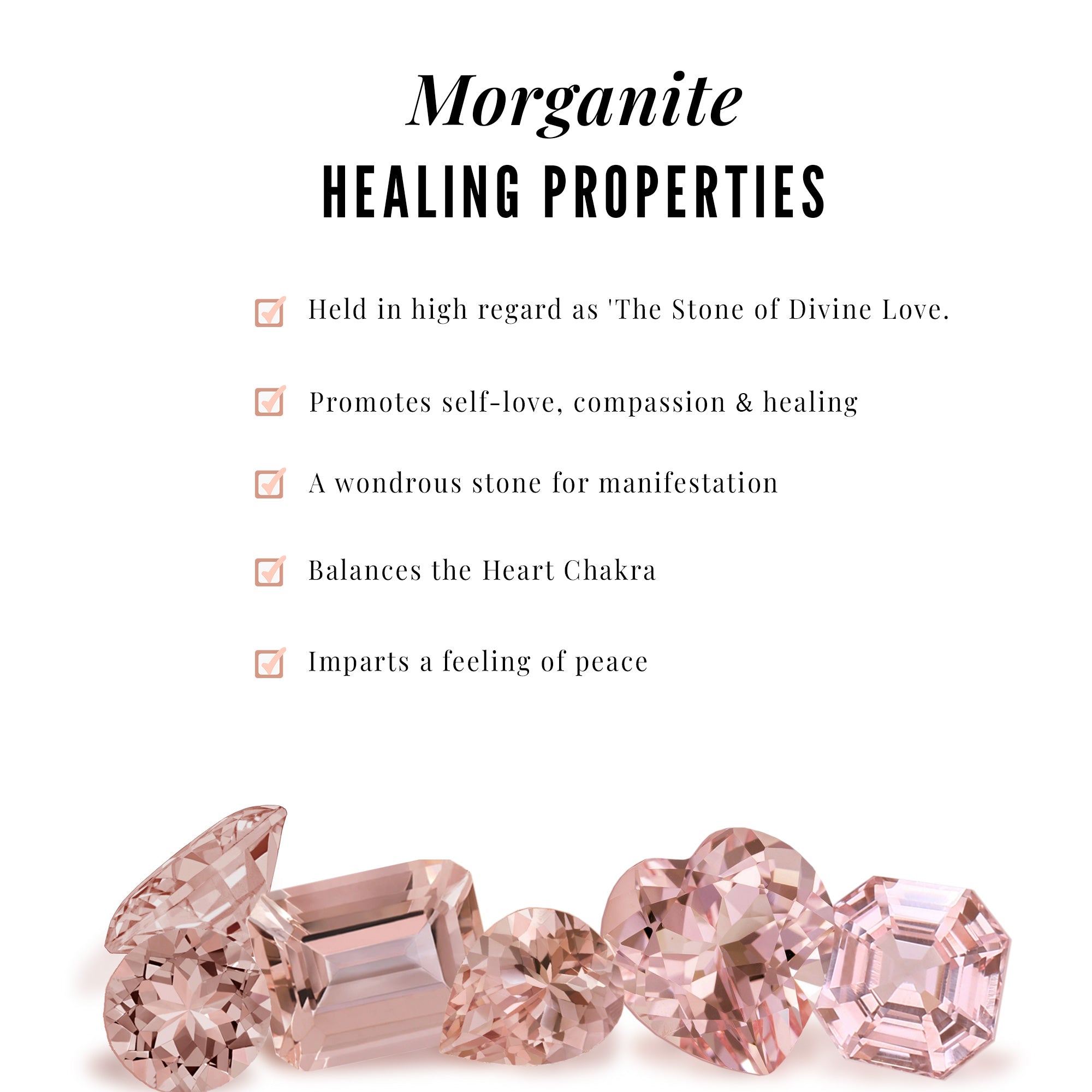 Cushion Cut Morganite Wedding Ring Set with Moissanite Morganite - ( AAA ) - Quality - Rosec Jewels