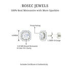 Rosec Jewels-Certified Moissanite Halo Earring for Helix Piercing