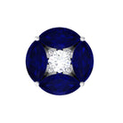 Rosec Jewels-Marquise Blue Sapphire Cartilage Earring with Moissanite