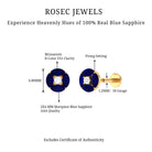 Rosec Jewels-Marquise Blue Sapphire Cartilage Earring with Moissanite