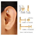 Rosec Jewels-Natural Diamond Geometric Tragus Earring in Gold