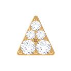 Rosec Jewels-Dainty Moissanite Gold Triangle Earring for Cartilage Piercing