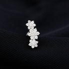 Rosec Jewels-Natural Diamond Flower Crawler Cartilage Earring