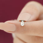 Rosec Jewels-Solitaire Pear Shape Diamond Earring for Tragus Piercing