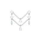 Rosec Jewels-Real Diamond Double Chain Earring for Cartilage Piercing