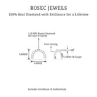 Rosec Jewels-Real Diamond Half Circle Earring for Cartilage Piercing