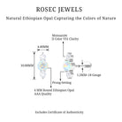 Rosec Jewels-Ethiopian Opal and Moissanite 3 Stone Tragus Earring