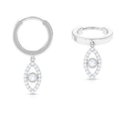 Rosec Jewels-Natural Diamond Evil Eye Dangling Helix Hoop Earring