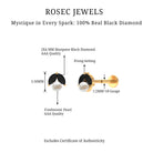 Rosec Jewels-Black Diamond and Freshwater Pearl Cartilage Earring