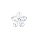 Rosec Jewels-Minimalist Diamond Flower Tragus Earring with Flat Back