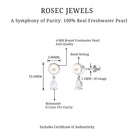 Rosec Jewels-Freshwater Pearl and Moissanite Dangling Cartilage Earring