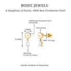 Rosec Jewels-Freshwater Pearl and Moissanite Dangling Cartilage Earring