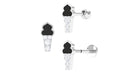 Rosec Jewels-Diamond and Black Enamel Ice Cream Earring for Helix Piercing