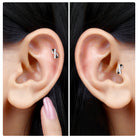 Rosec Jewels-Black Diamond and Moissanite Infinity Tragus Earring