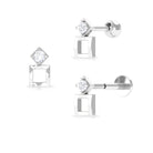 Rosec Jewels-Dainty Round Diamond Square Tragus Earring