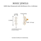 Rosec Jewels-Diamond Three Flower Crawler Earring for Helix Piercing