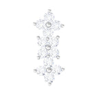 Rosec Jewels-Diamond Flower Crawler Earring for Helix Piercing