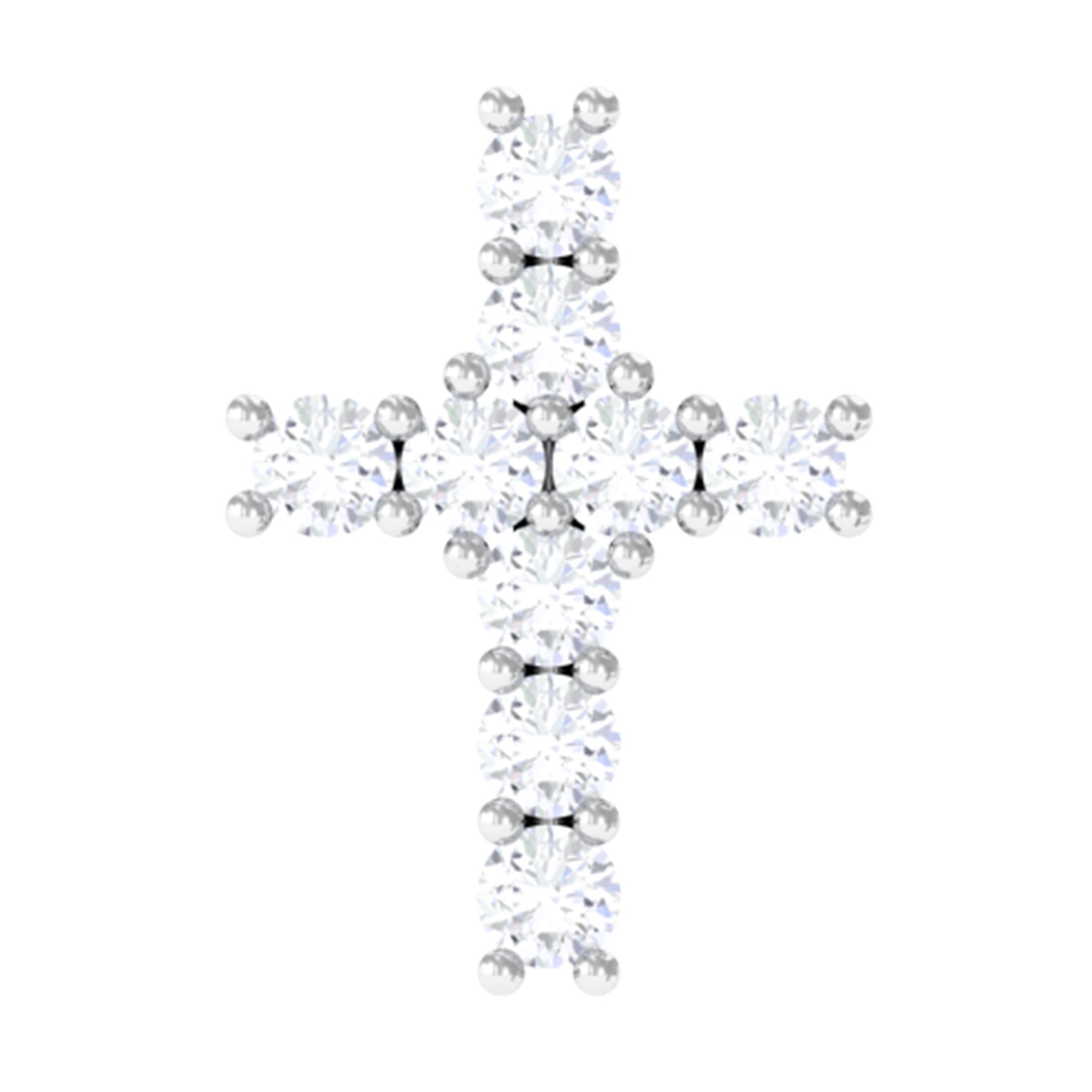 Rosec Jewels-Natural Diamond Cross Cartilage Earring