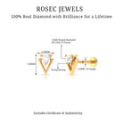 Rosec Jewels-Simple Diamond Solitaire Triangle Cartilage Earring