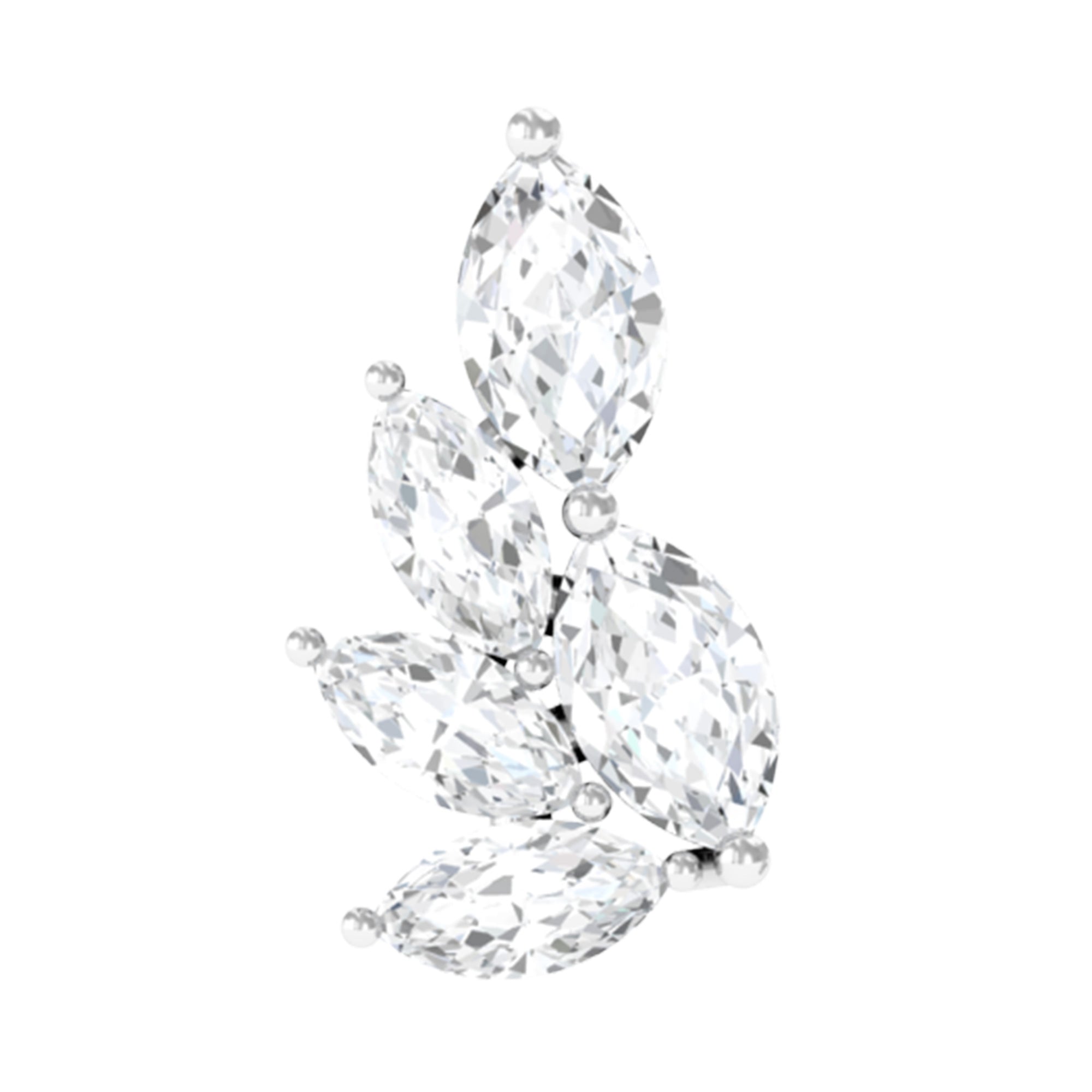 Rosec Jewels-Marquise Diamond Cluster Cartilage Earring