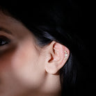 Rosec Jewels-Natural Diamond Star Ear Crawler Earring