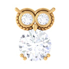 Rosec Jewels-Genuine Diamond Owl Earring for Cartilage Piercing