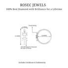 Rosec Jewels-Baguette Diamond Three Stone Hoop for Conch Piercing