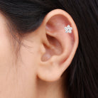 Rosec Jewels-Nature Inspired Diamond Flower Earring for Tragus Piercing