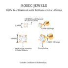 Rosec Jewels-Natural Round Diamond Cartilage Earring Set