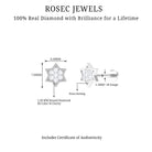 Rosec Jewels-Genuine Diamond Star Earring for Helix Piercing