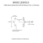 Rosec Jewels-Elegant Diamond Flower Crawler Earring for Helix Piercing