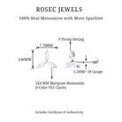 Rosec Jewels-Marquise Cut Moissanite Flower Earring for Cartilage Piercing