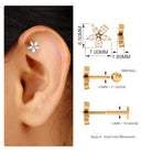 Rosec Jewels-Unique Moissanite Floral Second Hole Earring