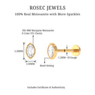 Rosec Jewels-Marquise Moissanite Solitaire Tragus Earring in Bezel Setting