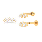 Rosec Jewels-Unique Real Diamond Zigzag Cartilage Earring