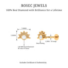 Rosec Jewels-Bezel Set Diamond Gold Sunburst Earring for Helix Piercing