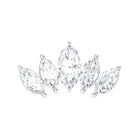 Rosec Jewels-Genuine Marquise Diamond Leaf Helix Earring