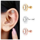 Rosec Jewels-Classic Moissanite Gold Circle Cartilage Earring