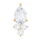 Rosec Jewels-Pear Shape Diamond Cluster Earring for Helix Piercing