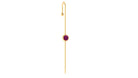 5 MM Round Rhodolite Solitaire Ear Pin in Bezel Setting Rhodolite - ( AAA ) - Quality - Rosec Jewels