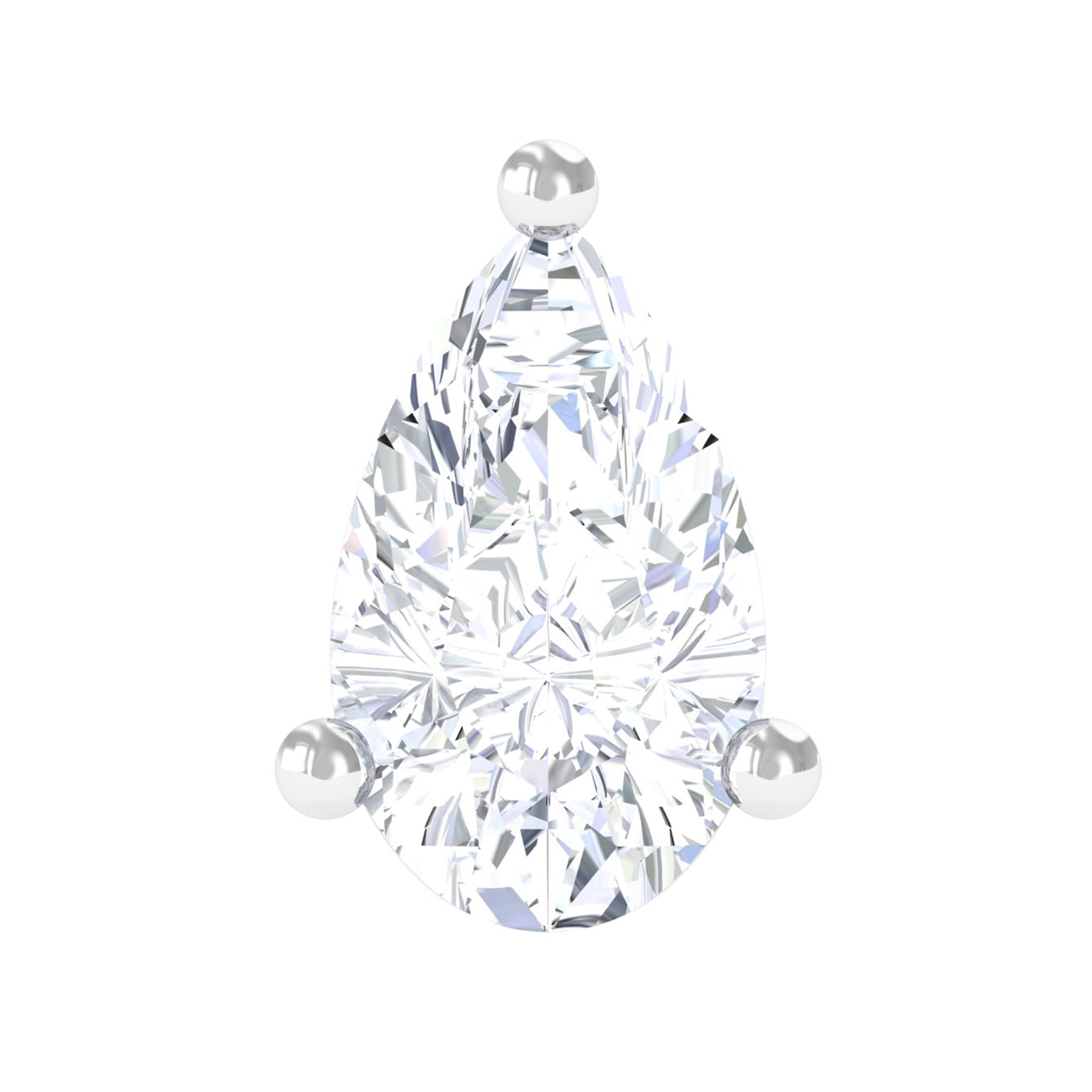 Pear Shape Moissanite Solitaire Conch Earring Moissanite - ( D-VS1 ) - Color and Clarity - Rosec Jewels