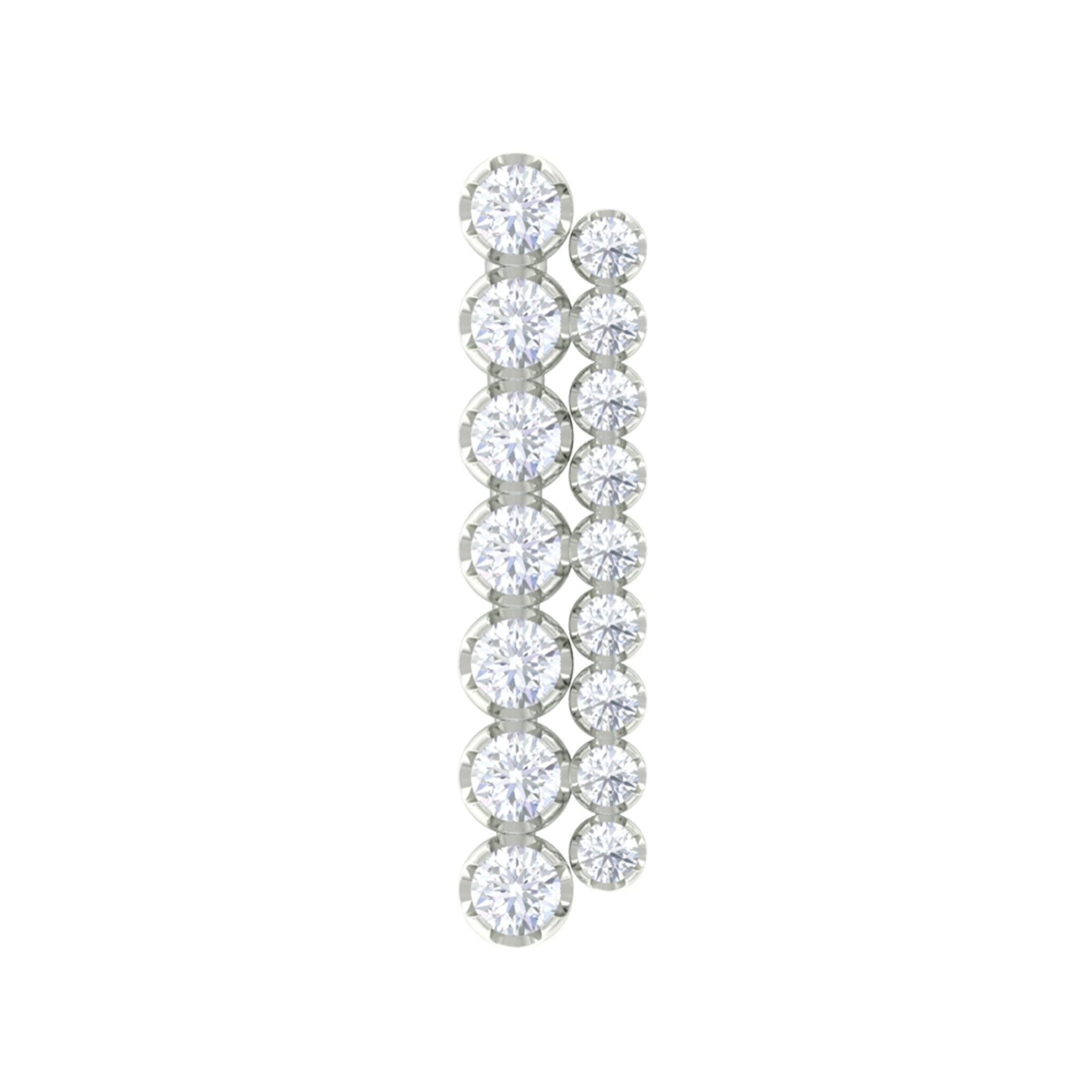 Rosec Jewels-Round Cut Moissanite Climber Earring in Gold