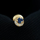 Rosec Jewels-Dainty Blue Sapphire and Diamond Helix Earring