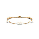 Freshwater Pearl and Moissanite Station Chain Bracelet Freshwater Pearl - ( AAA ) - Quality - Rosec Jewels