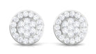 Rosec Jewels-1/2 CT Diamond Floral Stud Earring for Women