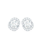 3/4 CT Round Zircon Minimal Stud Earrings in Gold Zircon - ( AAAA ) - Quality - Rosec Jewels