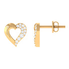 1/4 CT Genuine Diamond Heart Stud Earrings Diamond - ( HI-SI ) - Color and Clarity - Rosec Jewels