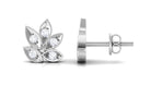 Rosec Jewels-Certified Real Diamond Leaf Stud Earrings