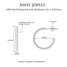 Round Shaped Diamond Hoop Earrings Diamond - ( HI-SI ) - Color and Clarity - Rosec Jewels