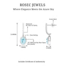 Oval Sky Blue Topaz Classic Hoop Drop Earrings with Diamond Accent Sky Blue Topaz - ( AAA ) - Quality - Rosec Jewels